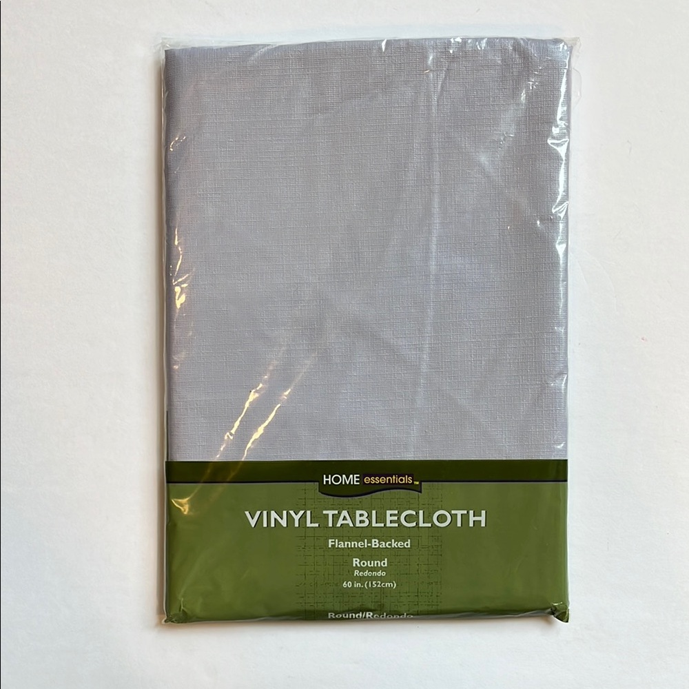 HOME ESSENTIALS Solid Lavender Vinyl Tablecloth